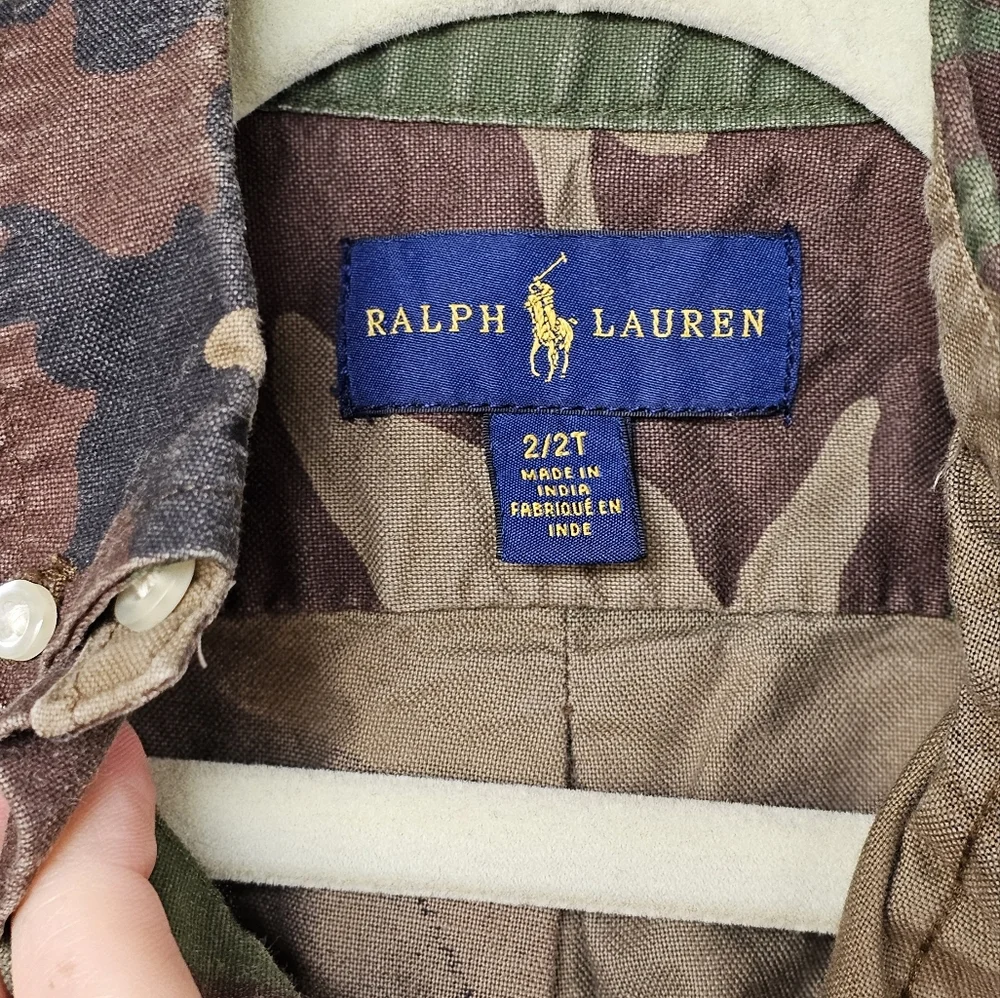 Ralph Lauren Boys Camo Oxford Shirt